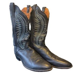 J. Chisholm Cowboy Boots Men’s Leather Western Size 11D Made In USA